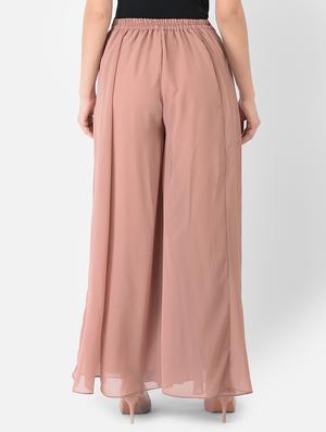 high rise solid flared palazzo - 18360221 - Standard Image - 4