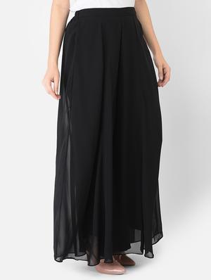 high rise solid flared palazzo - 18360222 - Standard Image - 3