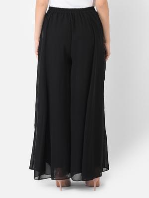 high rise solid flared palazzo - 18360222 - Standard Image - 4
