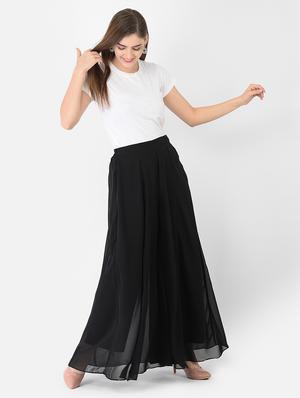 high rise solid flared palazzo - 18360222 - Standard Image - 5