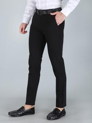 black solid formal trouser - 18360288 - Standard Image - 2