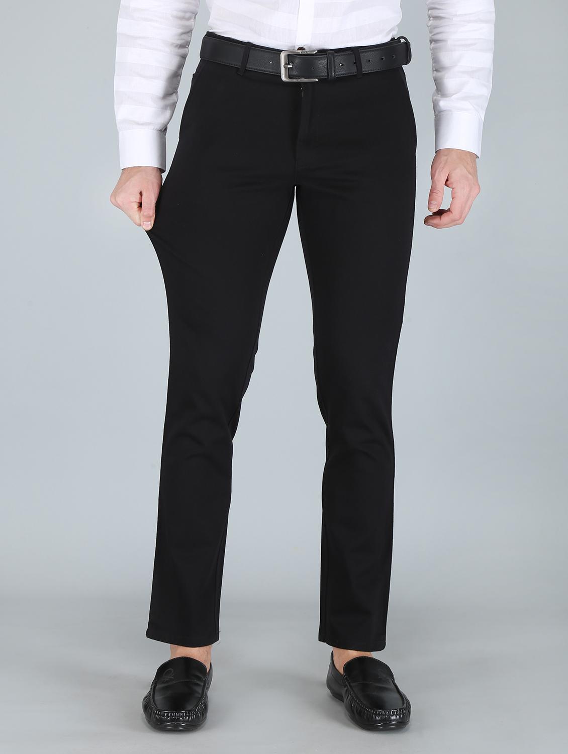 black solid formal trouser - 18360288 - Zoom Image - 1