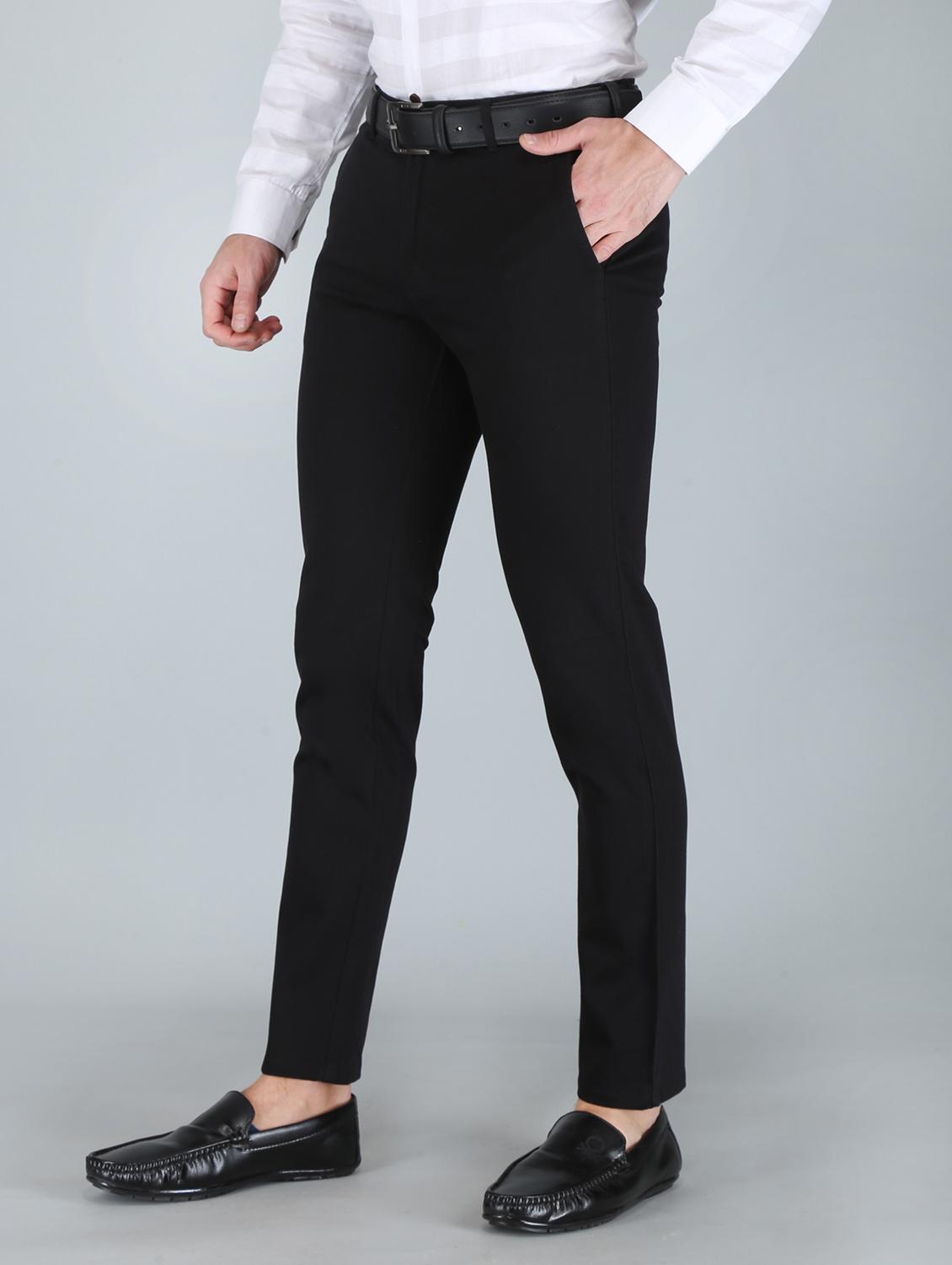 black solid formal trouser - 18360288 - Zoom Image - 2