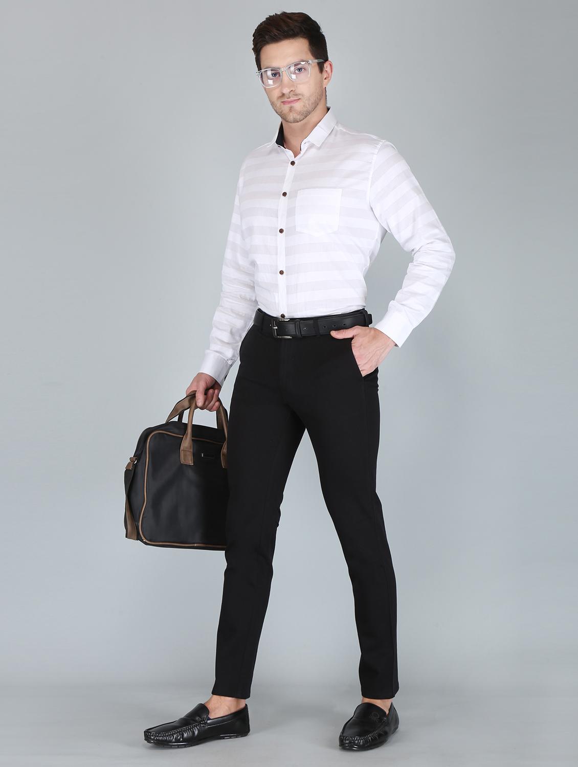 black solid formal trouser - 18360288 - Zoom Image - 4
