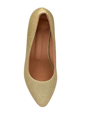 beige synthetic slip on pumps - 18361484 - Standard Image - 4