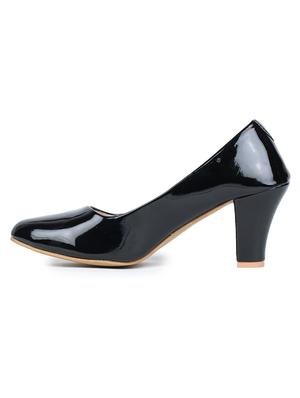 black patent leather slip on pumps - 18361626 - Standard Image - 3