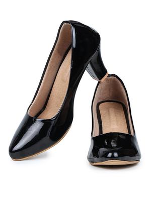black patent leather slip on pumps - 18361626 - Standard Image - 5