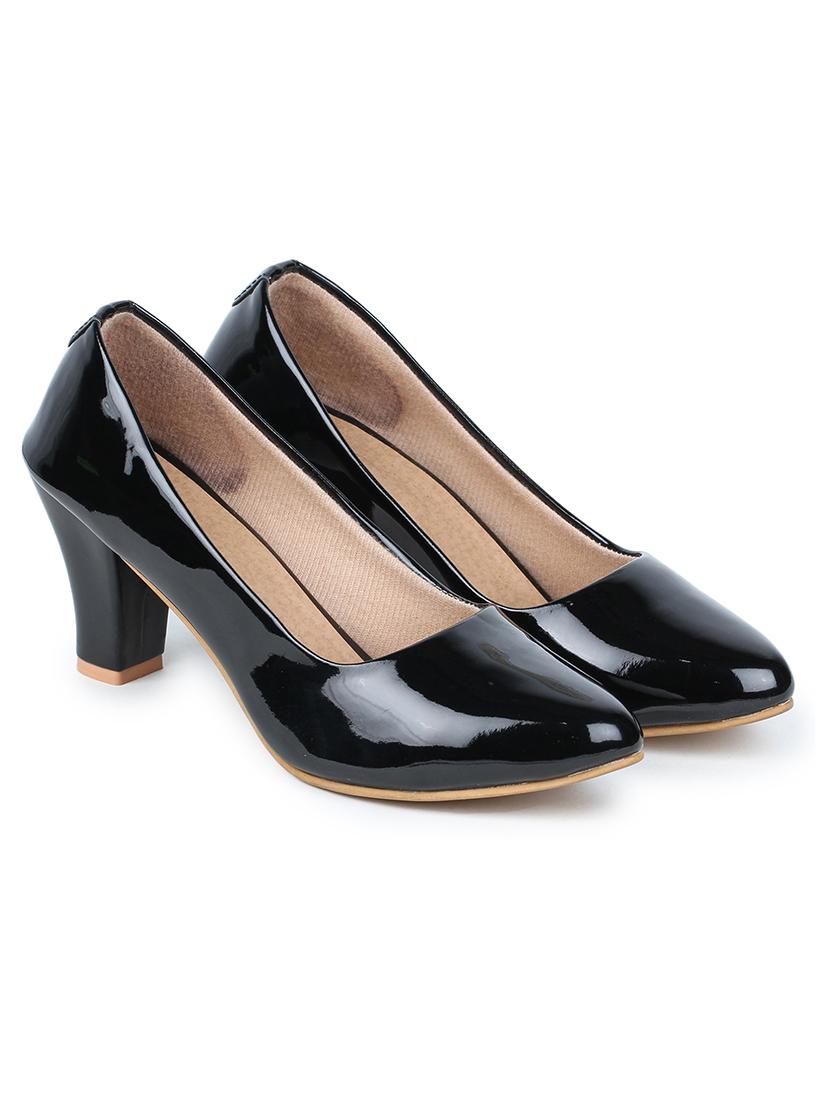 black patent leather slip on pumps - 18361626 - Zoom Image - 2