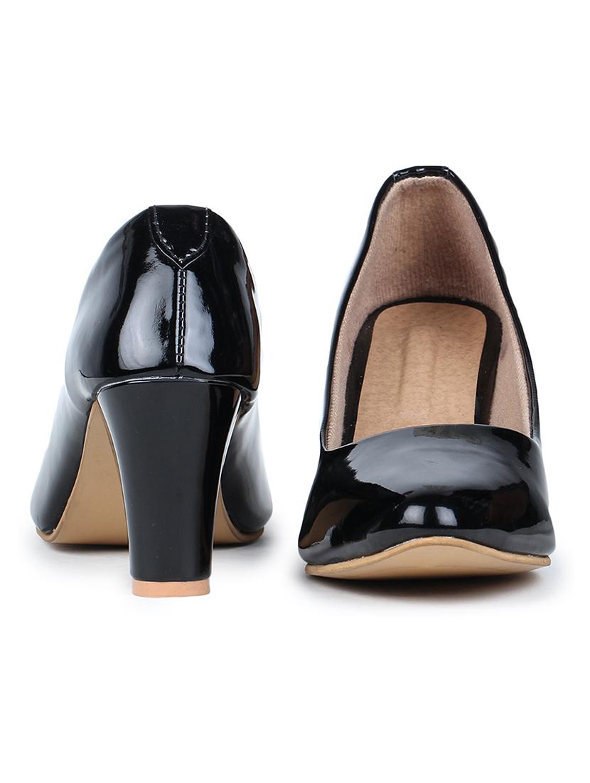 black patent leather slip on pumps - 18361626 - Zoom Image - 4