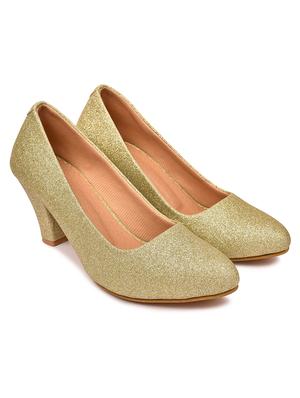 beige synthetic slip on pumps - 18361628 - Standard Image - 2