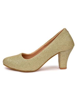 beige synthetic slip on pumps - 18361628 - Standard Image - 3