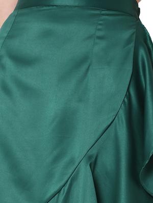 high rise solid ruffled skirt - 18361820 - Standard Image - 5