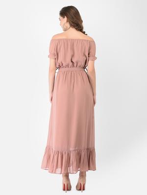 tie front solid flared dress - 18362226 - Standard Image - 3