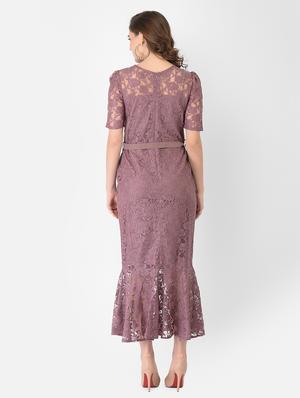 tie front laced maxi dress - 18362235 - Standard Image - 3