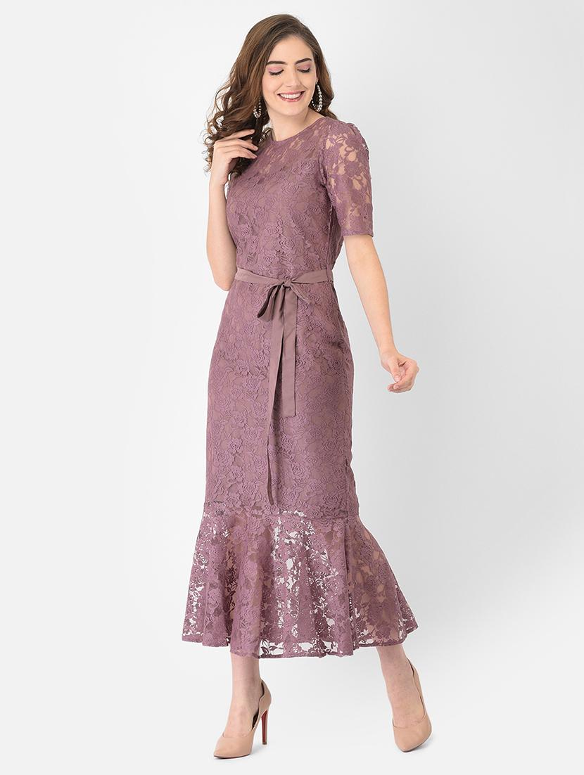 tie front laced maxi dress - 18362235 - Zoom Image - 2