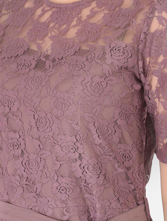 tie front laced maxi dress - 18362235 - Zoom Image - 4