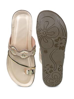 pink synthetic slip on sandals - 18362320 - Standard Image - 3