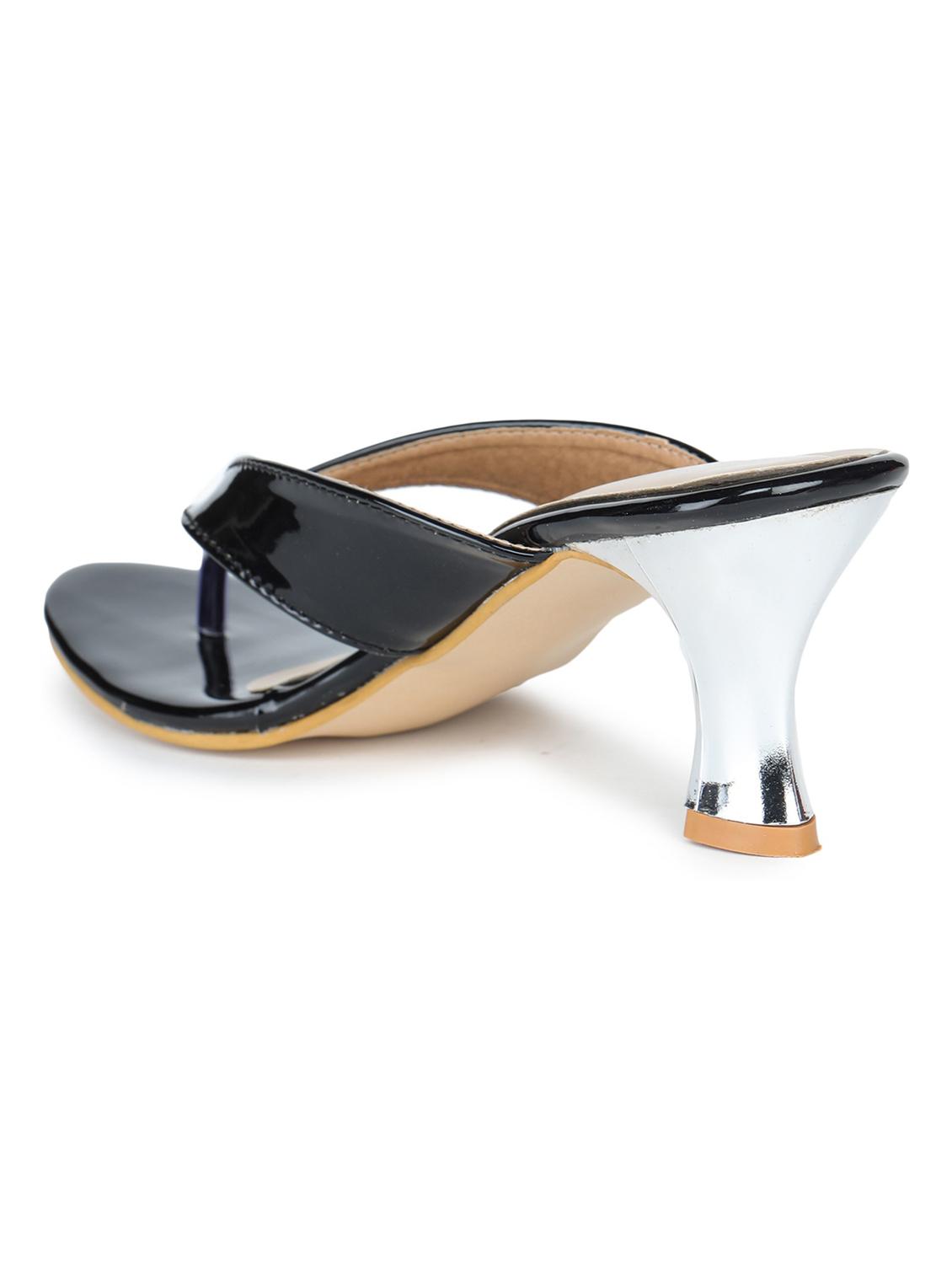 black synthetic slip on sandals - 18362365 - Zoom Image - 2