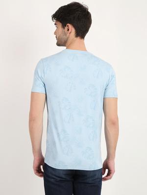 light blue over print t-shirt - 18363315 - Standard Image - 4