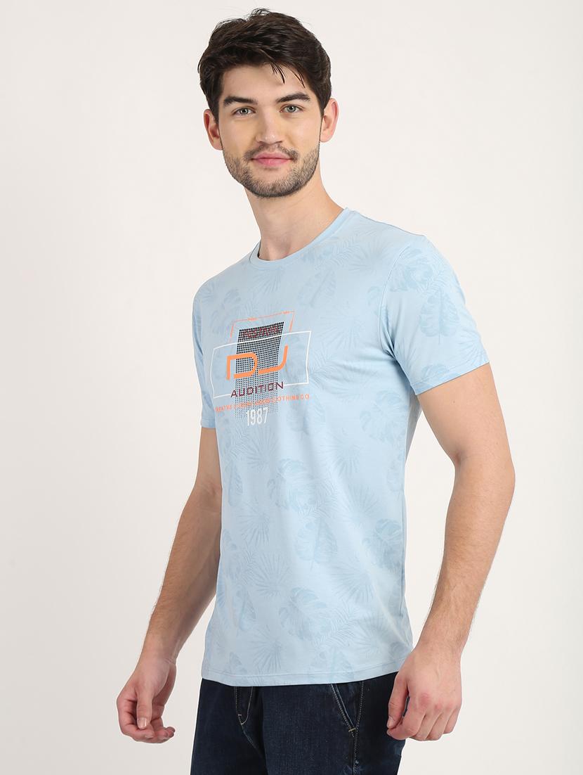 light blue over print t-shirt - 18363315 - Zoom Image - 2
