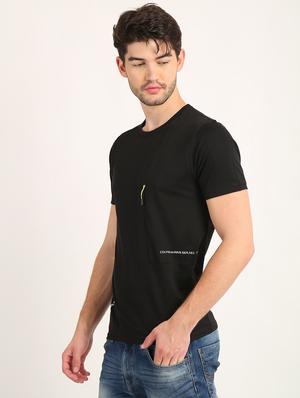 black solid t-shirt - 18363340 - Standard Image - 2