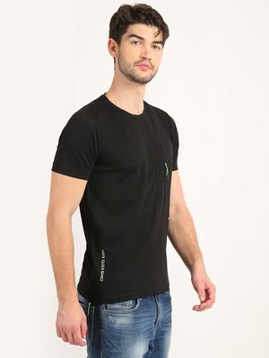 black solid t-shirt - 18363340 - Standard Image - 3