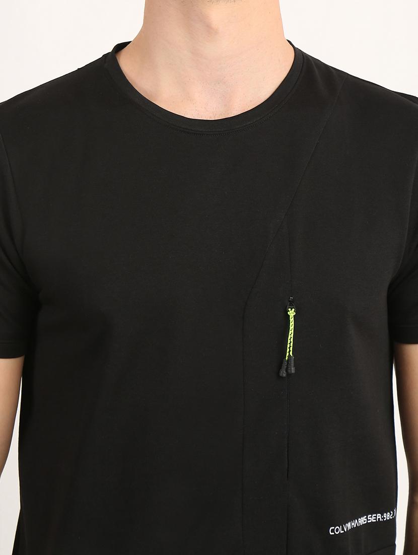 black solid t-shirt - 18363340 - Zoom Image - 7