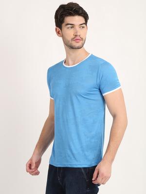 light blue camouflage polo t-shirt - 18363359 - Standard Image - 2
