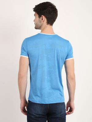 light blue camouflage polo t-shirt - 18363359 - Standard Image - 4