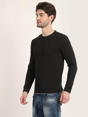 black solid t-shirt - 18363362 - Standard Image - 2