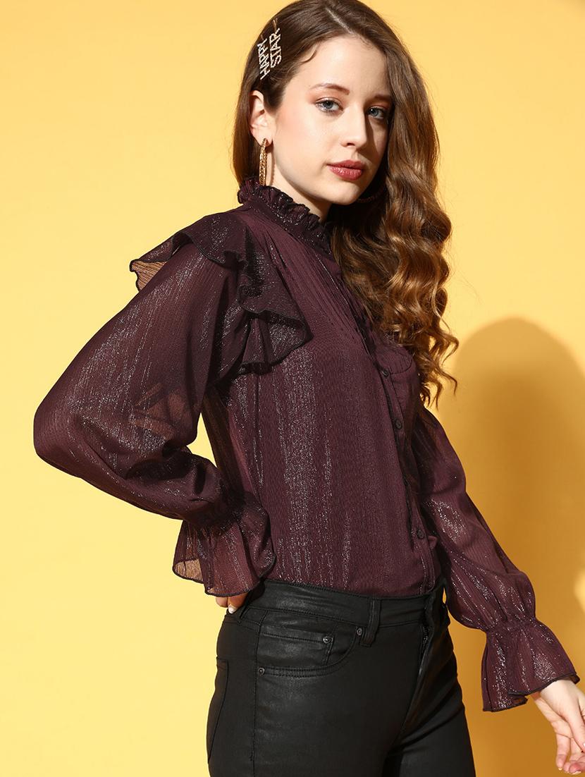 long sleeved solid regular shirt - 18363472 - Zoom Image - 2