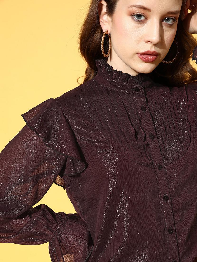 long sleeved solid regular shirt - 18363472 - Zoom Image - 5