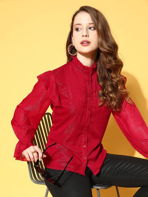 long sleeved solid regular shirt - 18363473 - Standard Image - 1