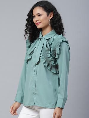 long sleeved solid regular shirt - 18363482 - Standard Image - 2