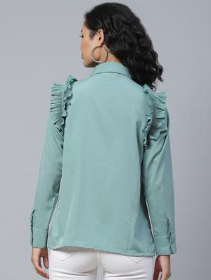 long sleeved solid regular shirt - 18363482 - Standard Image - 3