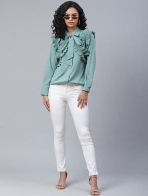 long sleeved solid regular shirt - 18363482 - Standard Image - 4
