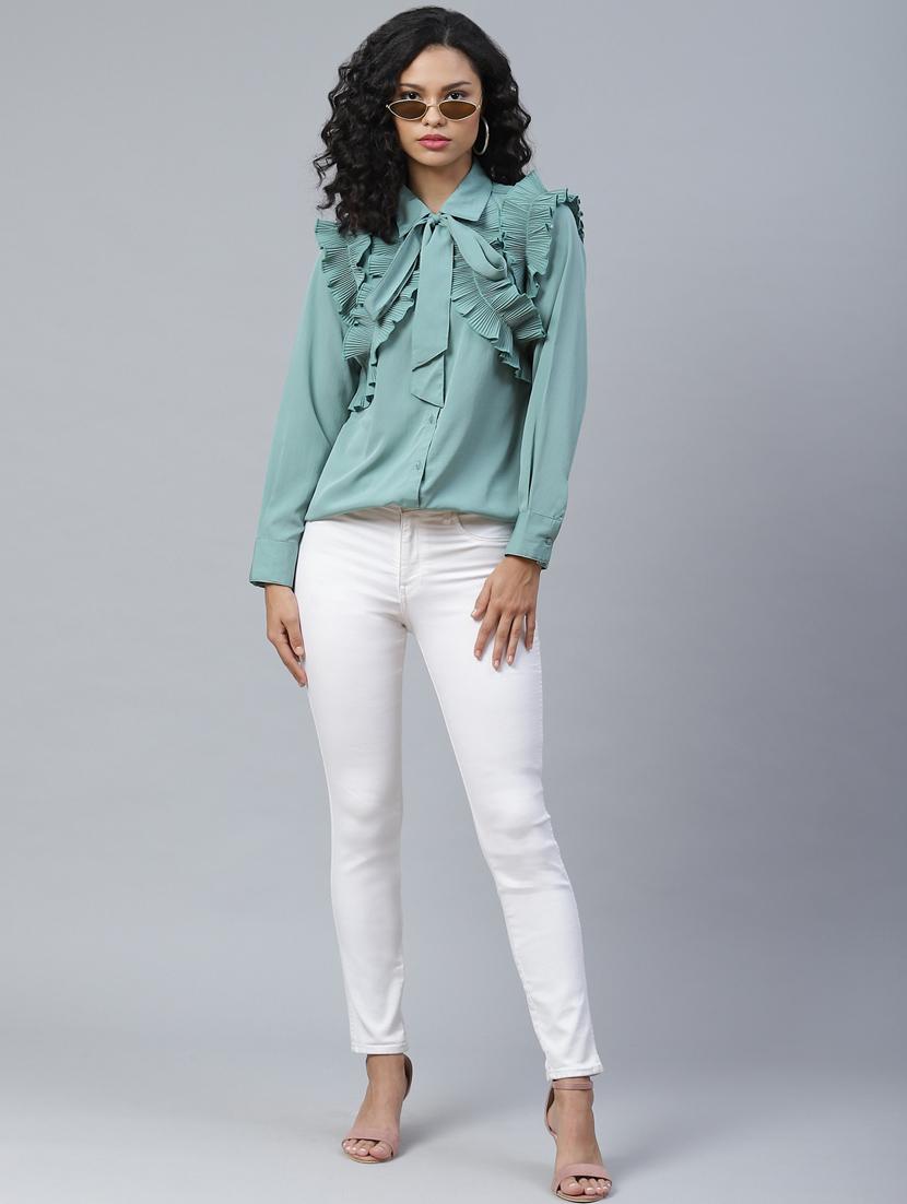 long sleeved solid regular shirt - 18363482 - Zoom Image - 4