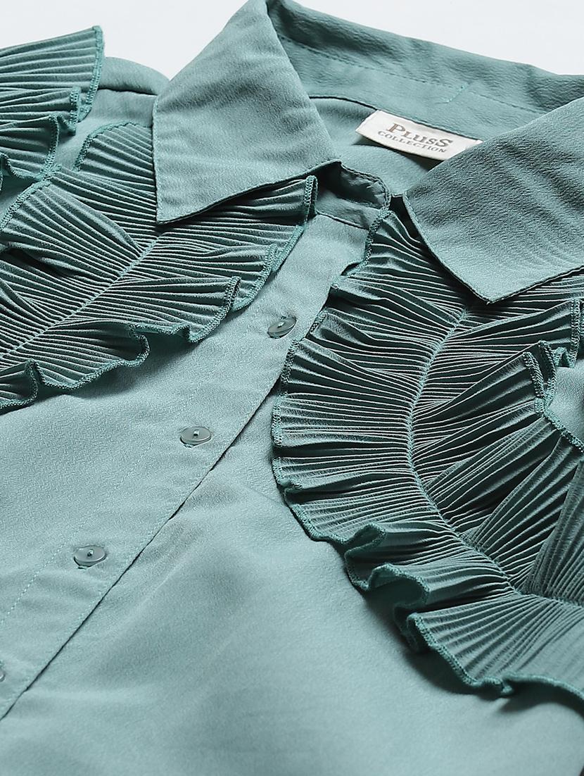 long sleeved solid regular shirt - 18363482 - Zoom Image - 5