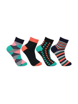 pack of 4 printed ankle length socks - 18363507 - Standard Image - 2
