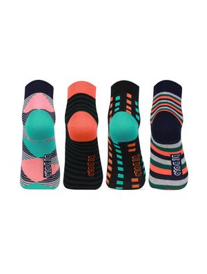 pack of 4 printed ankle length socks - 18363507 - Standard Image - 3