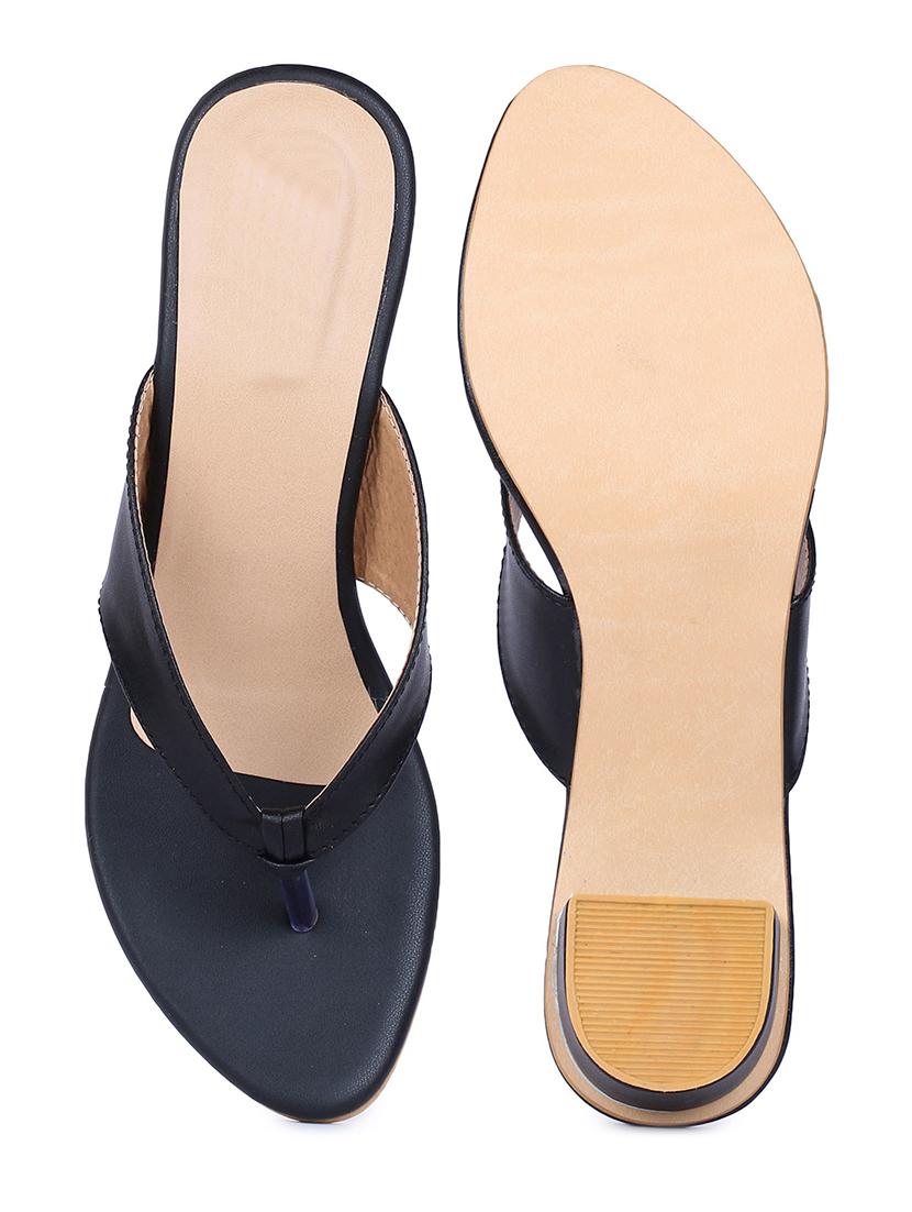 black synthetic slip on sandals - 18365902 - Zoom Image - 3