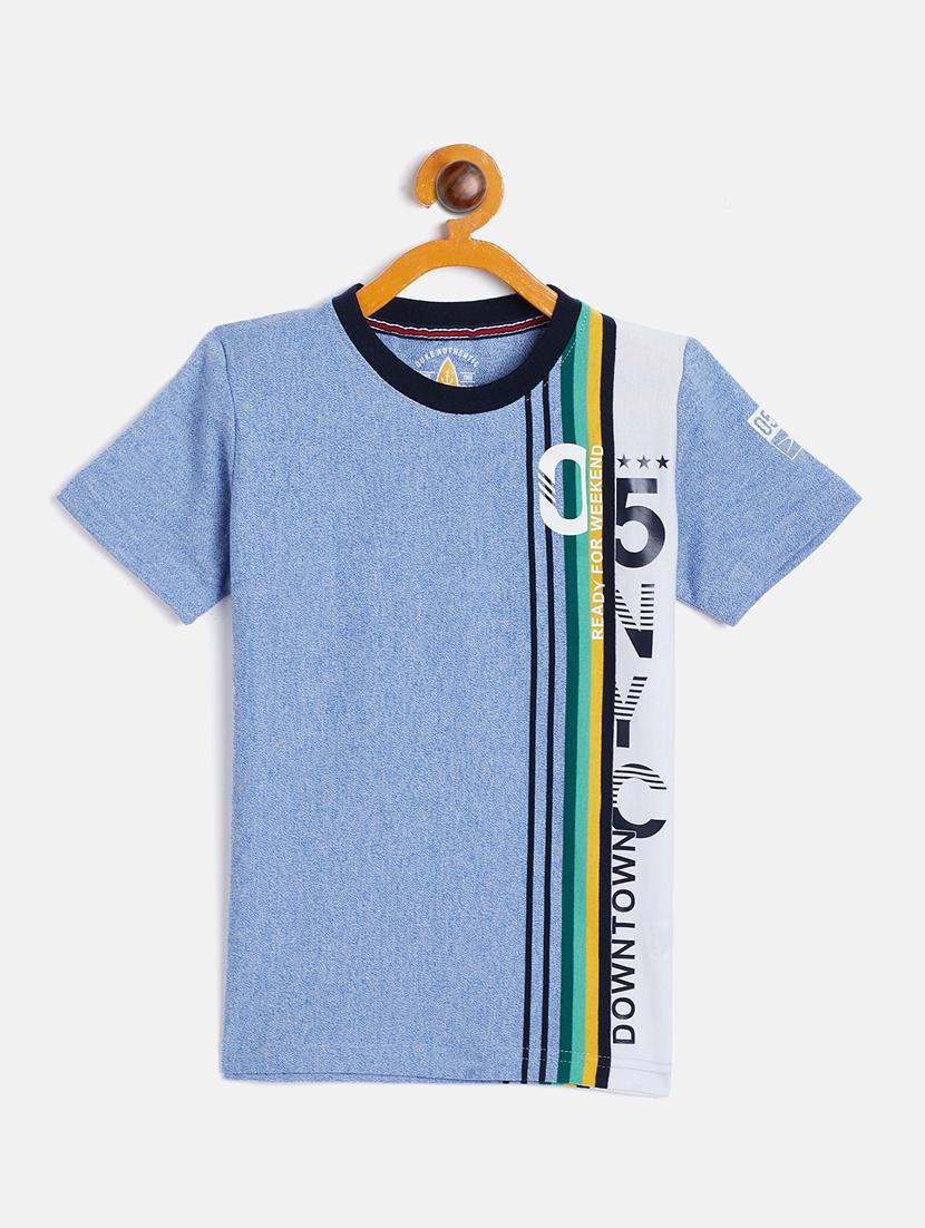 blue printed t-shirt - 18366111 - Zoom Image - 1