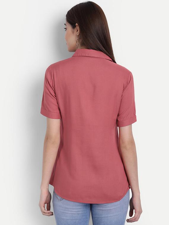 shirt collar solid regular top - 18366293 - Zoom Image - 3