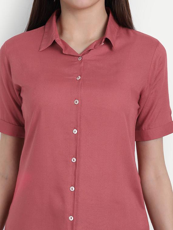 shirt collar solid regular top - 18366293 - Zoom Image - 5