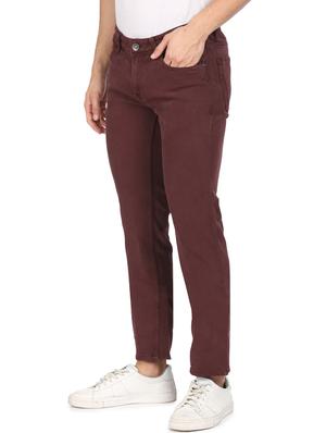 maroon light washed denim jean - 18366453 - Standard Image - 2