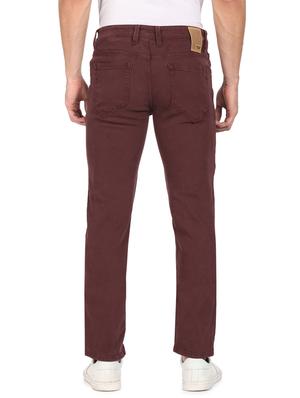 maroon light washed denim jean - 18366453 - Standard Image - 3