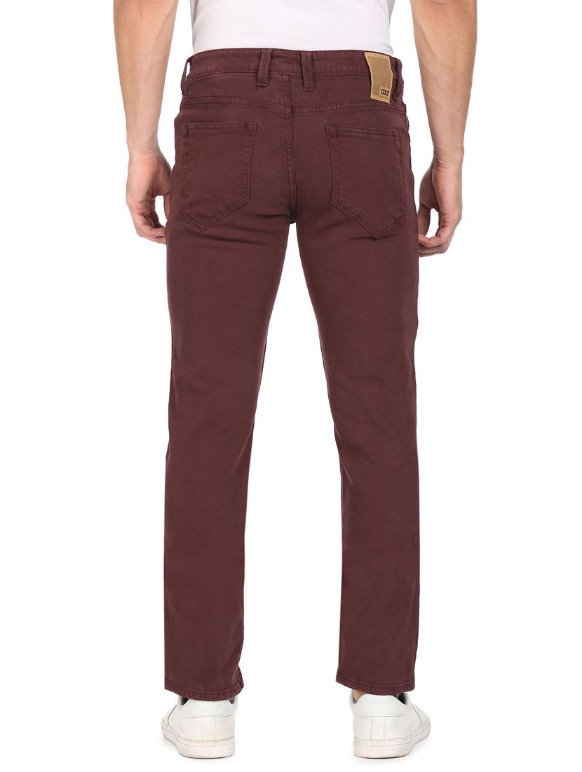 maroon light washed denim jean - 18366453 - Zoom Image - 3