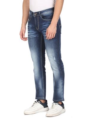 navy-blue light washed denim jean - 18366485 - Standard Image - 3