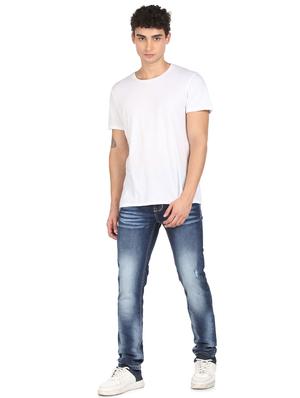 navy-blue light washed denim jean - 18366485 - Standard Image - 5