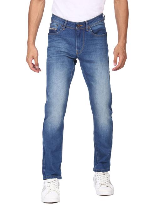 blue light washed denim jean - 18366489 - Standard Image - 1